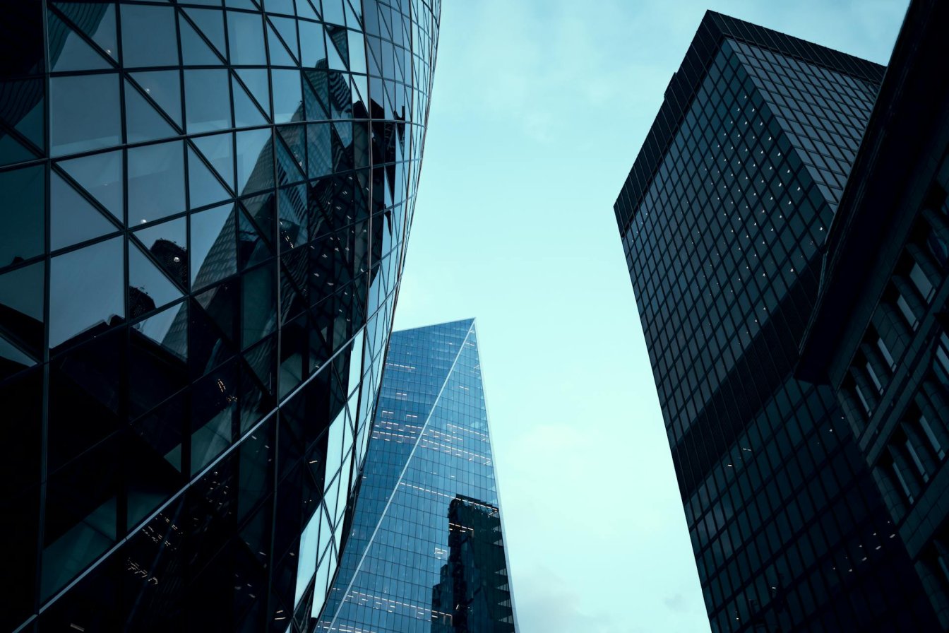 Financial district buildings representing FCA AML supervision and regulatory change
