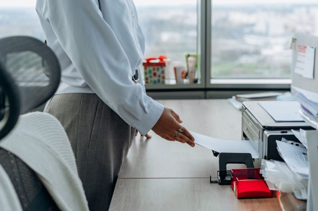 Accountancy firm handling client documents for a source of funds review.
